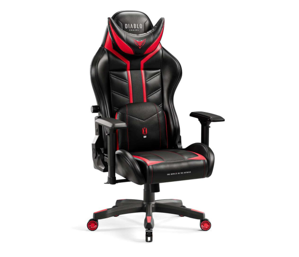 DIABLO Chairs X-RAY King Size czarno-czerwony - 1208641 - zdjęcie